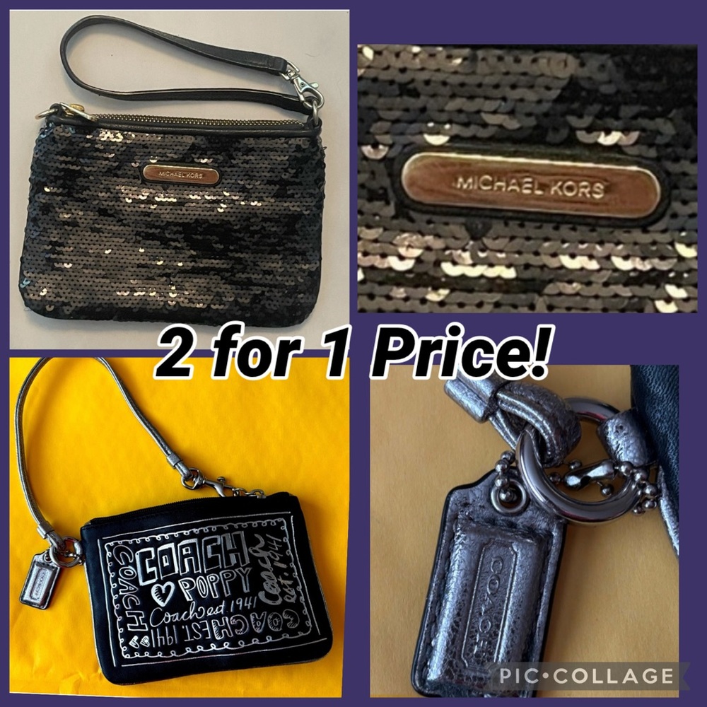 2 Designer Mini Bags - Michael Kors and Coach.  Genuine leather and Beautiful!